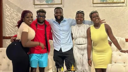 Christine Nampeera Roja and friends