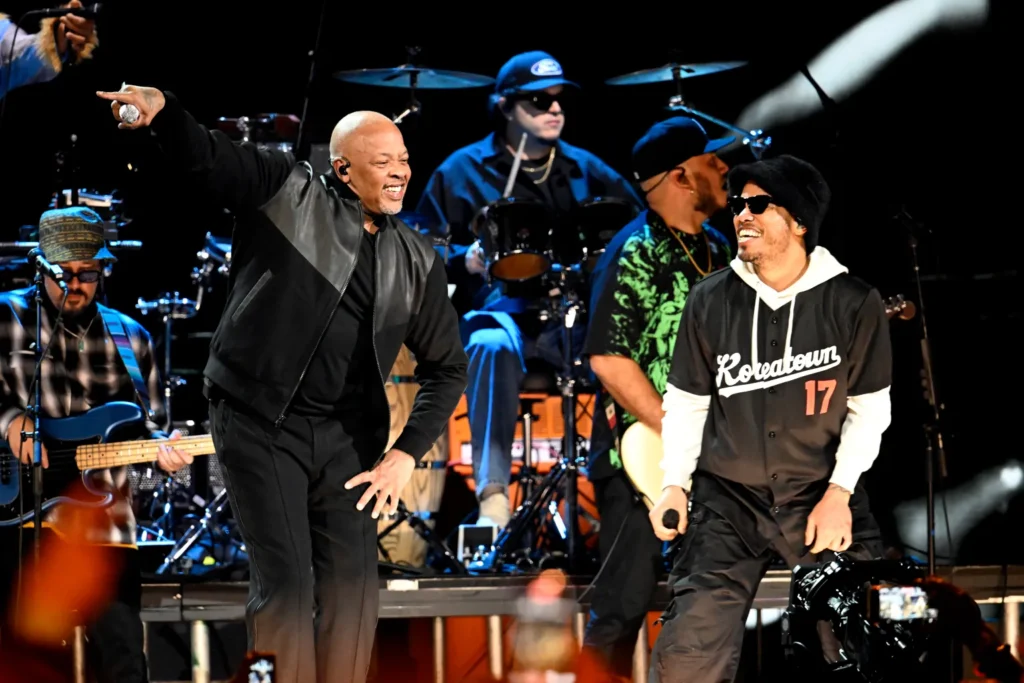 Dr. Dre and Anderson .Paak Deliver Surprise Performance at FireAid Benefit Concert Dr. Dre and Anderson .Paak perform