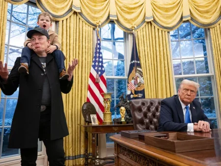 Elon Musk’s Son X Æ A-12 Steals the Spotlight from Donald Trump in Oval Office Visit Elon Musk 1