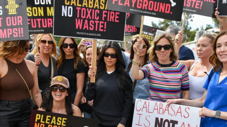 Kourtney Kardashian Leads Calabasas Protest