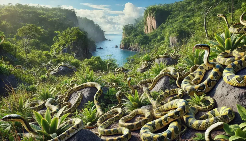 This is an island in Brazil infested with thousands of deadly snakes