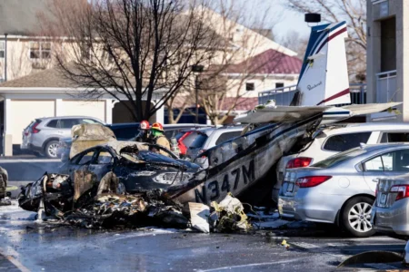 Small Plane Crash in Pennsylvania Leaves Five Injured Plane Fully Ablaze