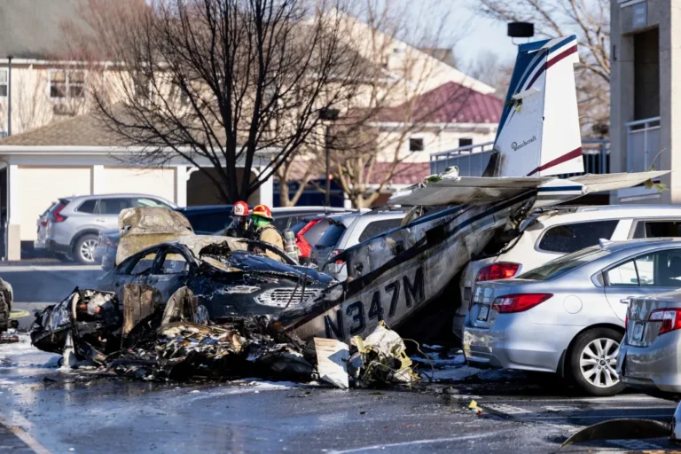 Small Plane Crash in Pennsylvania Leaves Five Injured Plane Fully Ablaze