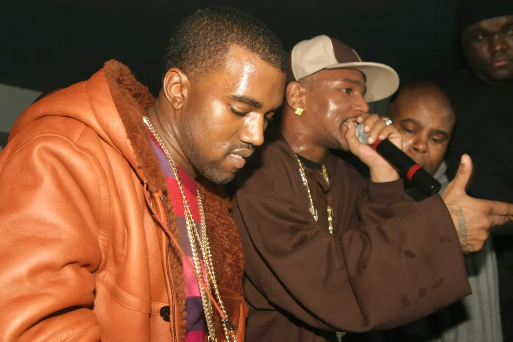Kanye West and Camron during Camron in Concert