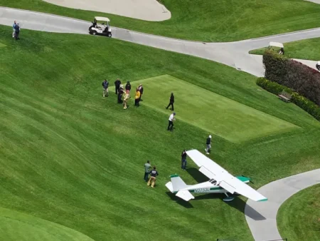 Riviera Country Club plane