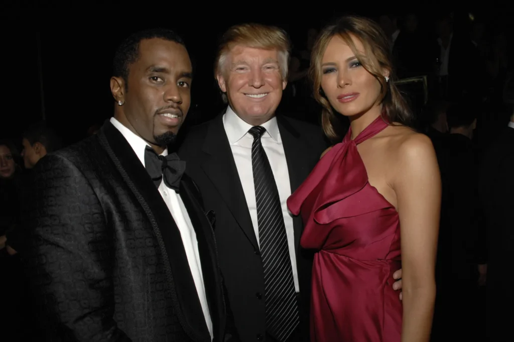 Donald Trump Says He Might Pardon Diddy If Found Guilty sean combs donald trump and melania trump