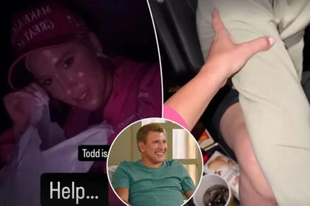 todd chrisley shows off prison pump on joyful ride home