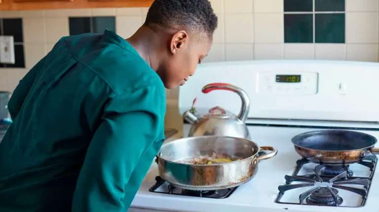 Black-woman-smelling-food