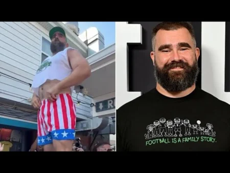 Jason Kelce Strips Down to USA Briefs at Charity Bash!