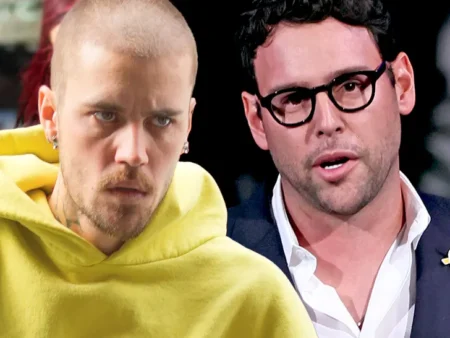 Justin Bieber and Scooter Braun