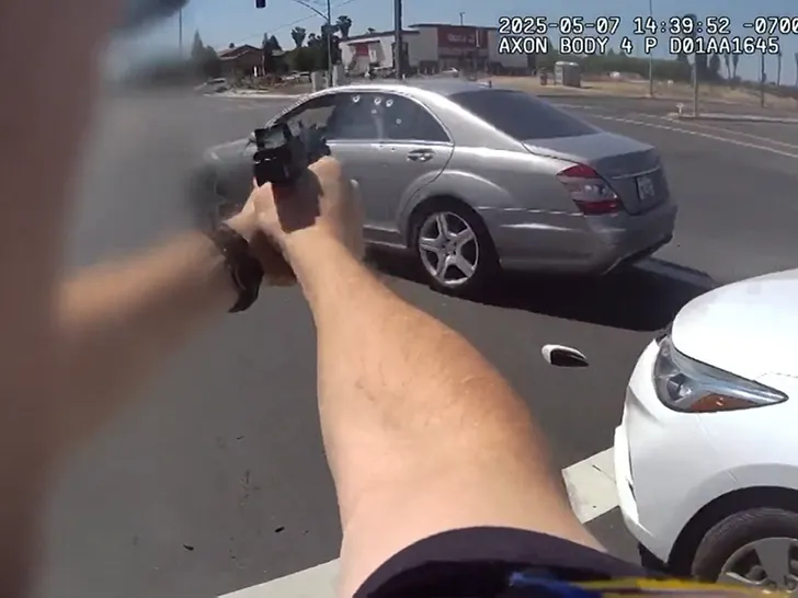 Fresno Chase Turns Wild as Police Shoot at Suspect, Miss Completely 2 Police Shooting Video 1