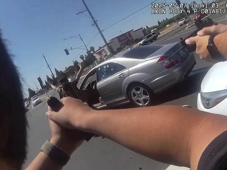 Fresno Chase Turns Wild as Police Shoot at Suspect, Miss Completely 3 Police Shooting Video 2