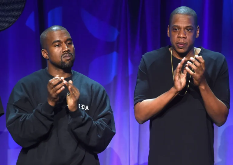 kanye west (l) and jay z