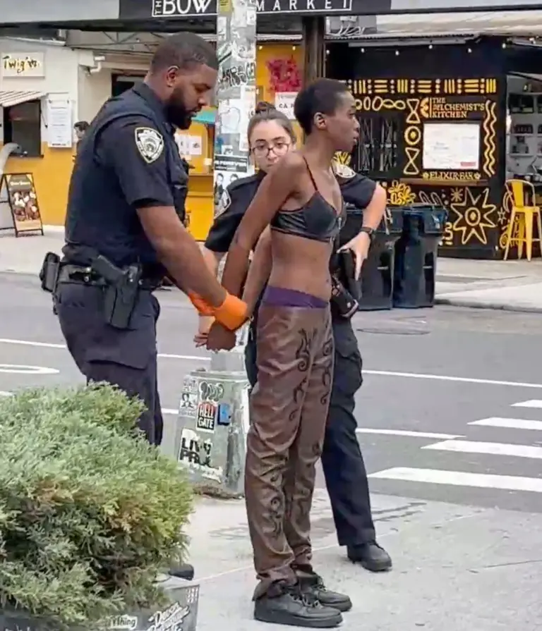 A woman, who police identified as Shauna Stoner of Queens, was arrested