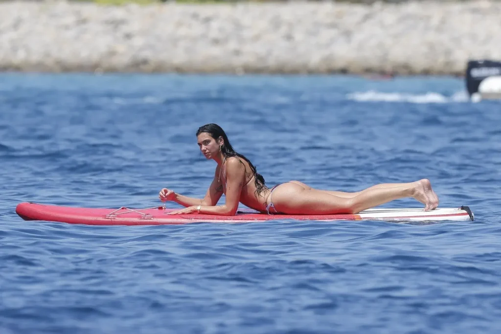 Bikini clad Dua Lipa