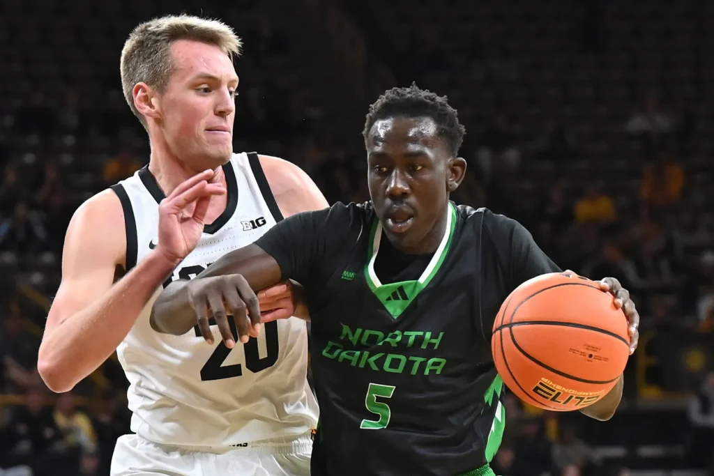 Deng Mayar played for North Dakota before transferring to University of Nebraska Omaha