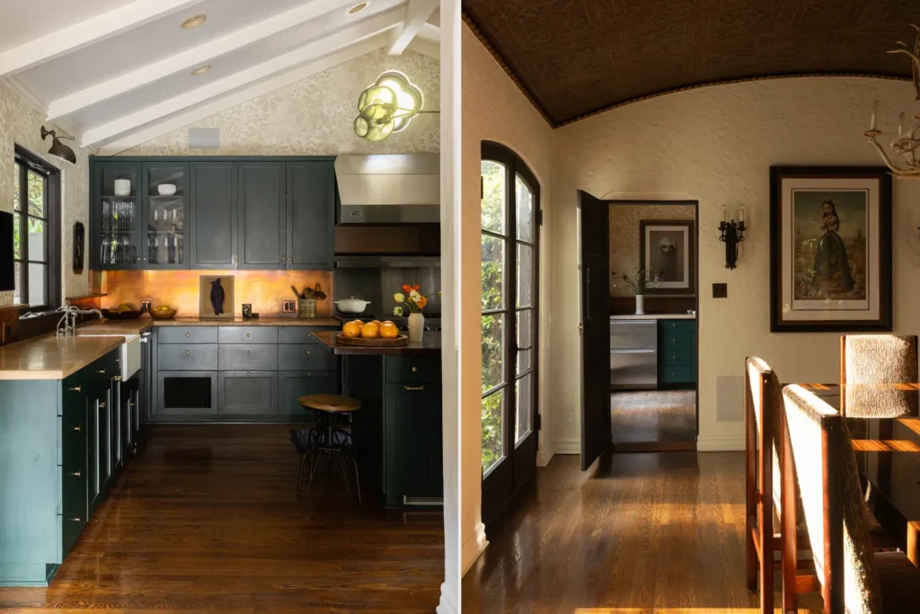 Eat in kitchen and dining areas of Aaron Pauls Los Angles home