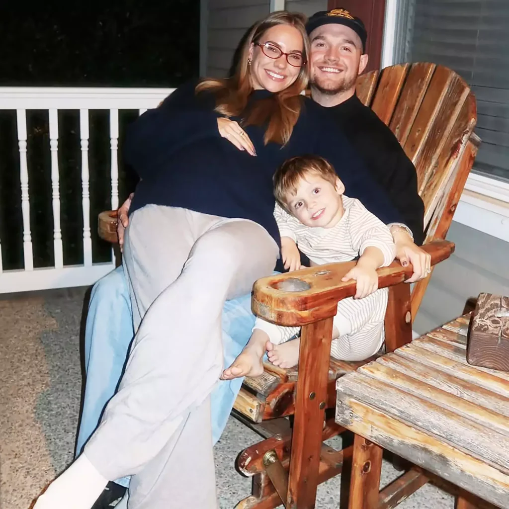 Emilie Kiser, husband Brady Kiser, and their son Trigg