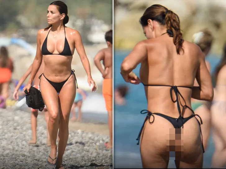 Eva Longoria Sizzles in Tiny Black Bikini in Marbella Eva Longoria