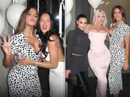 Khloé Kardashian Turns Heads in Daring Dress at BFF’s Party