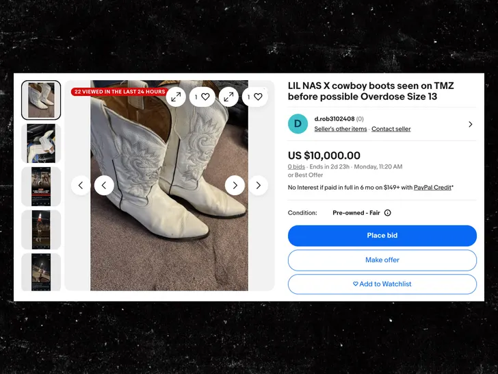 Lil Nas Xs Wild Night Boots Hit eBay for $10K