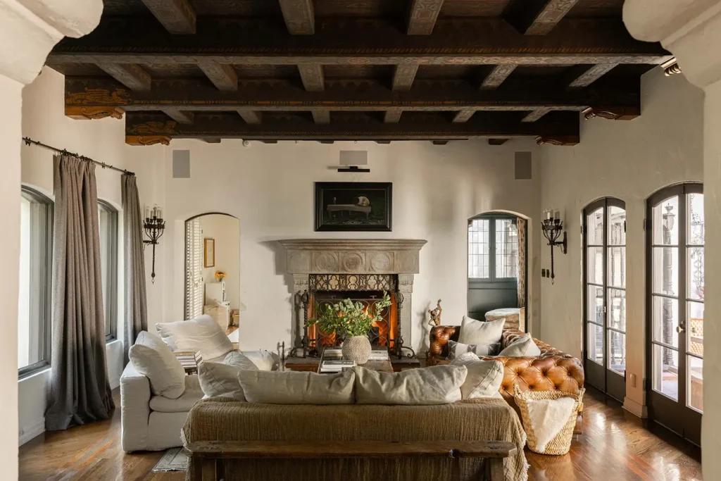 Living room in Aaron Pauls Los Angeles property