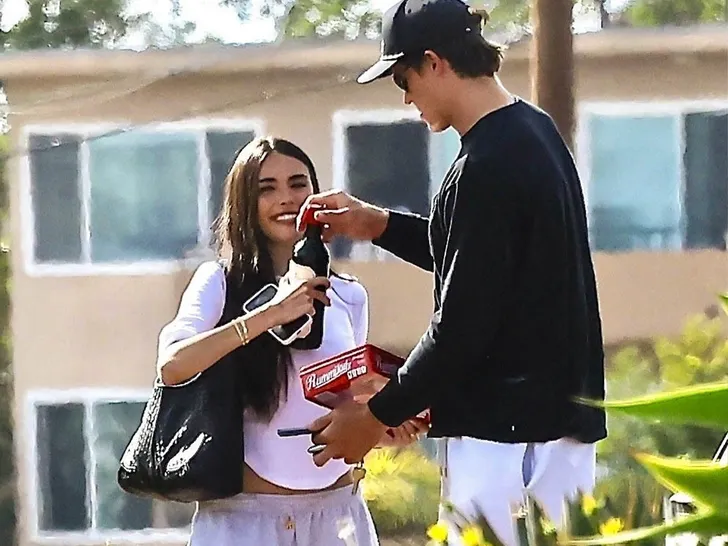 Madison Beer and Justin Herbert