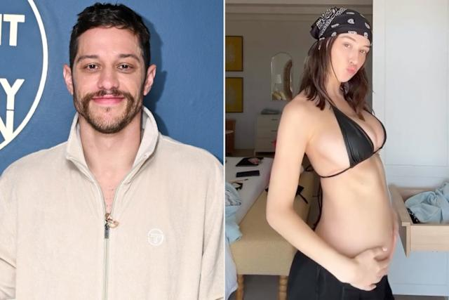 Pete Davidsons Pregnant Girlfriend Elsie Hewitt Bares Her Bump
