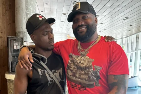 Quinton Rampage Jackson with his son Raja