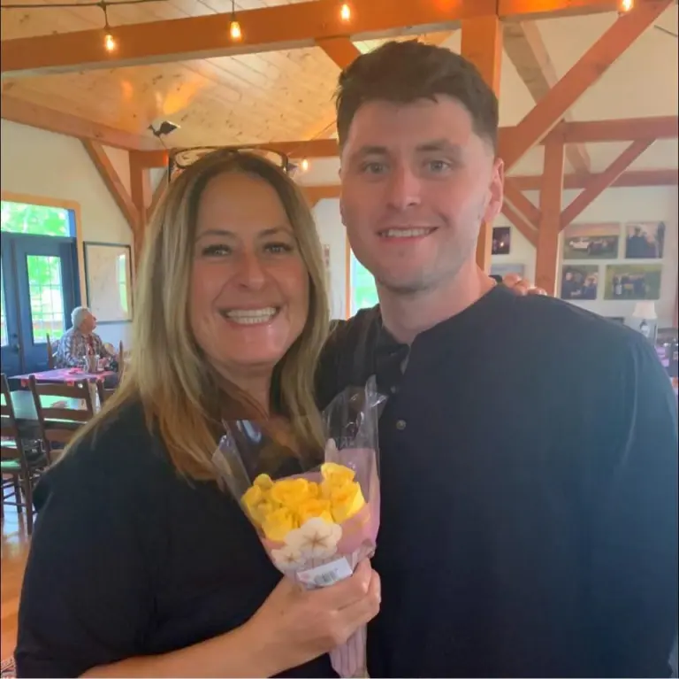 Renee Baldwin (left) was allegedly shot and killed by her son, Logan Chrisinger (right)