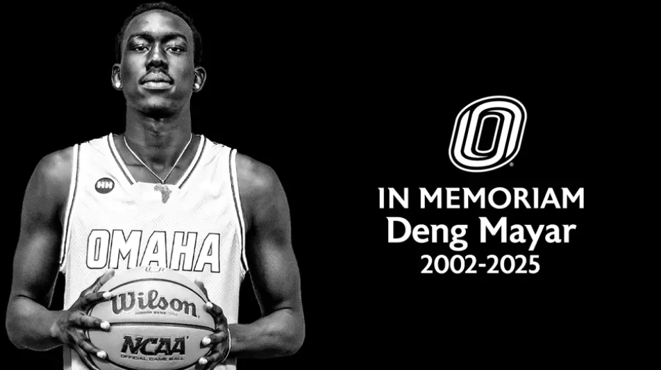 uno basketball team mourns the death of student athlete deng mayar