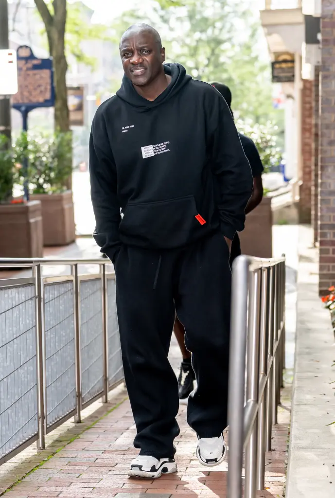 Akon’s Wife Tomeka Thiam Files for Divorce After 29 Years 1 Akon at Fox 29 Studios in Philadelphia