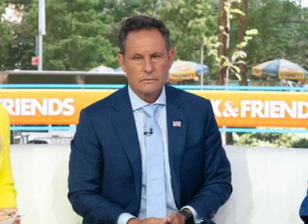 Brian Kilmeade is seen on Fox & Friends at Fox News Channel Studios