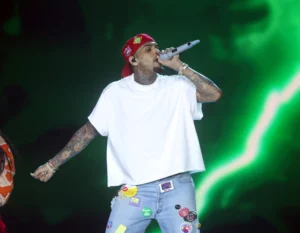 Chris Brown Quits Instagram After Viral Kayla Nicole Concert Moment Chris Brown performs onstage during his BREEZY BOWL XX tour