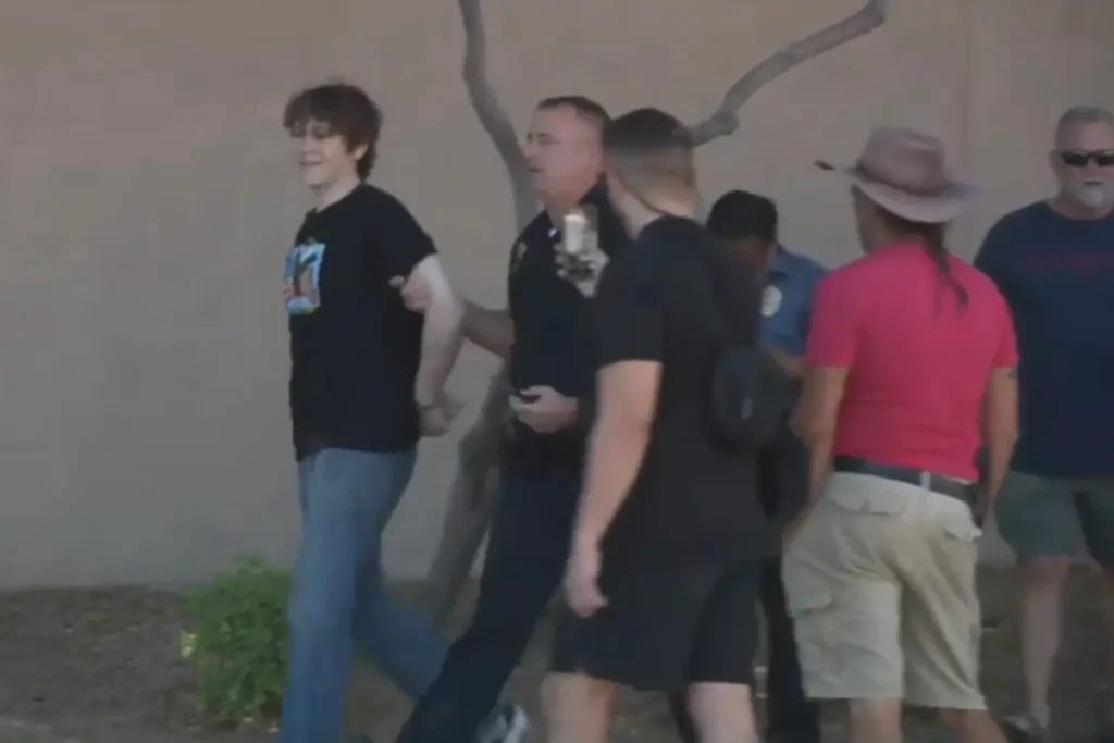 Corral was seen wearing a t shirt similar to the one Kirk’s alleged killer Tyler Robinson was wearing after the assassination