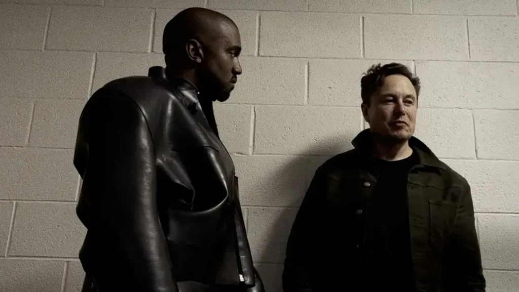 Elon Musk and Kanye West spoke about their respective relationships with Grimes and Kim Kardashian in a new clip