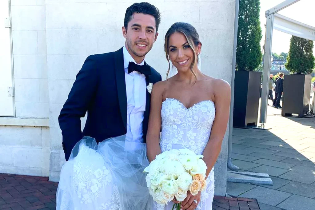 Gaudreau Families Honor Late Brothers in Beachside Tribute 1 Johnny Gaudreau and Meredith Gaudreau via Instagram
