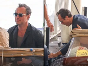 Jude Law Takes a Hard Fall in Venice During Film Festival Jude Law Takes a Hard Fall in Venice During Film Festival