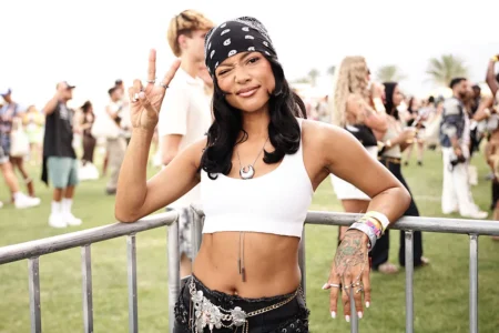 Karrueche Tran attends Revolve Festival 2025 at Cavallo Ranch