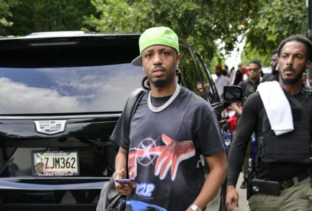 Metro Boomin attends Metro Boomins Take Me Thru Dere Video Shoot