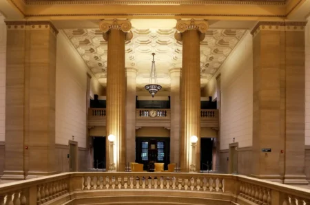 Wintrust Grand Banking Hall inside Wintrust Bank