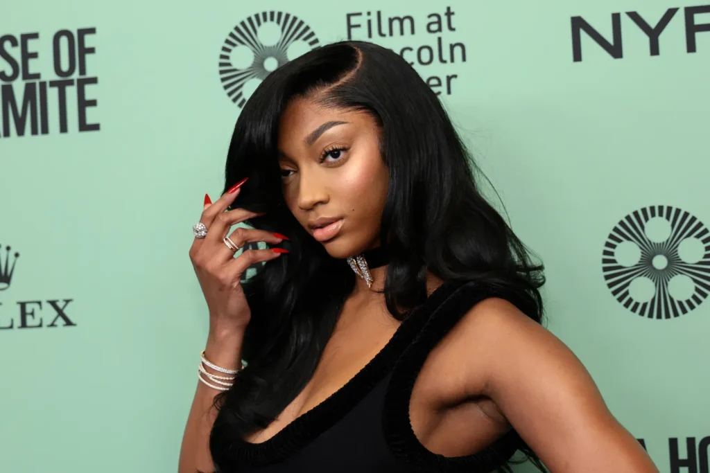 Angel Reese attends the “A House Of Dynamite” Red Carpet during the 63rd New York Film Festival at Alice Tully Hall, Lincoln Center