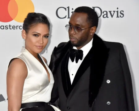 Cassie (L) and recording artist Sean “Diddy” Combs attend the Clive Davis and Recording Academy Pre GRAMMY Gala and GRAMMY Salute to Industry Icons Honoring Jay Z