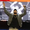 Eminem performs prior to the Terence Crawford v Israil Madrimov WBA World Interim WBO World Super Welterweight Title fight at BMO Stadium