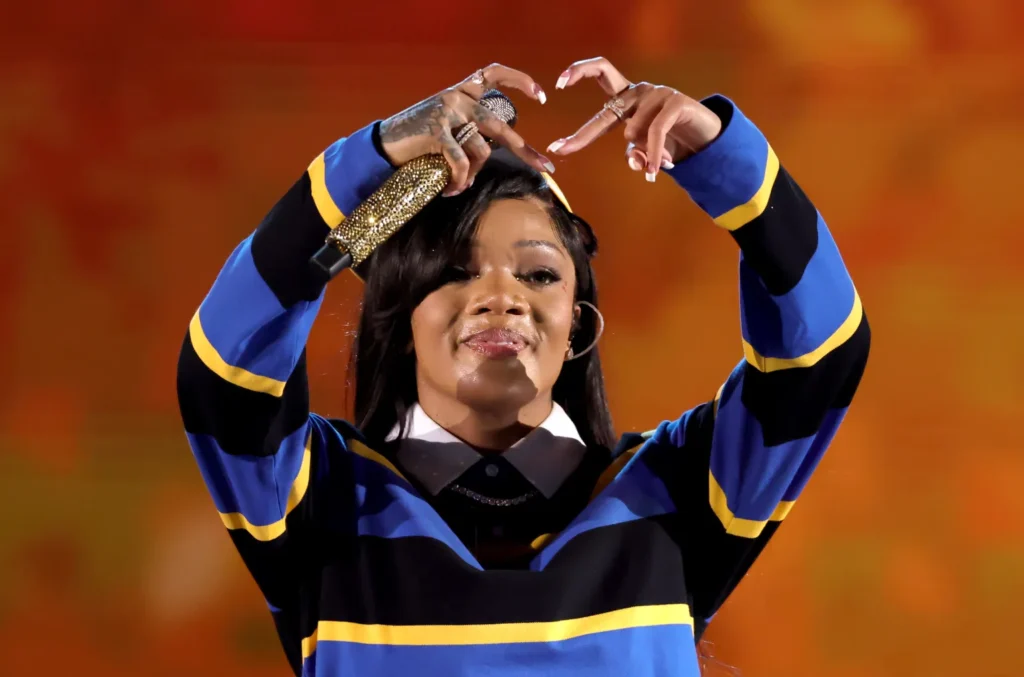 GloRilla performs onstage during the 2025 iHeartRadio Music Festival at T Mobile Arena