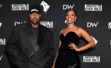 Kanye West and Candace Owens attend the “The Greatest Lie Ever Sold” Premiere Screening