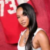 Karrueche Tran attends the premiere of Universal Pictures’ “Him” at TCL Chinese Theatre