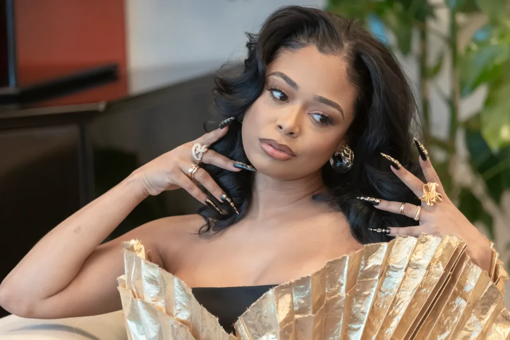 Lady London is seen during the Lady London Gets Ready For Winter Editorial Shoot with Nailcon