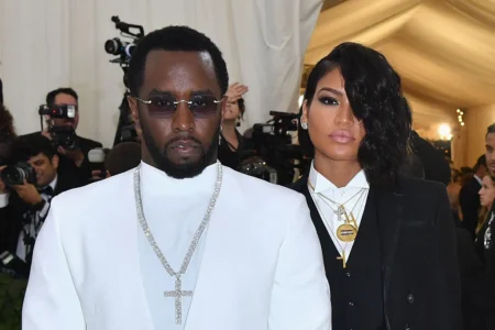 Sean Combs (L) and singer Cassie Ventura arrives for the 2018 Met Gala
