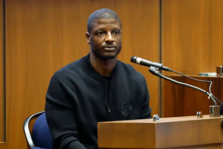Terell Ephron, aka A$AP Relli, testifies during Rakim Mayers, aka A$AP Rockys, felony assault trial